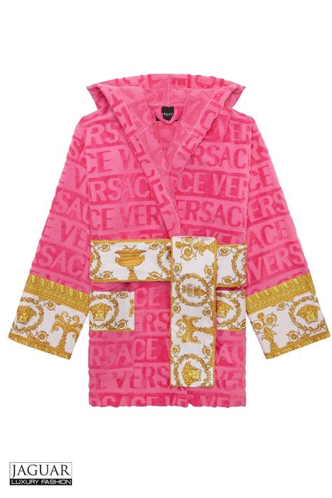 versace dressing gown pink.